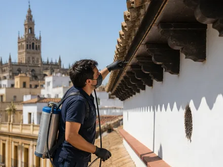Fotografía editorial exclusiva de plagas-sevilla.com para un contexto de inspección; no representa la sede, el equipo ni un trabajo de Fumigar Plagas Sevilla