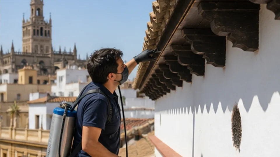 Inspección profesional en Sevilla, fotografía editorial exclusiva de plagas-sevilla.com para la guía de cucarachas